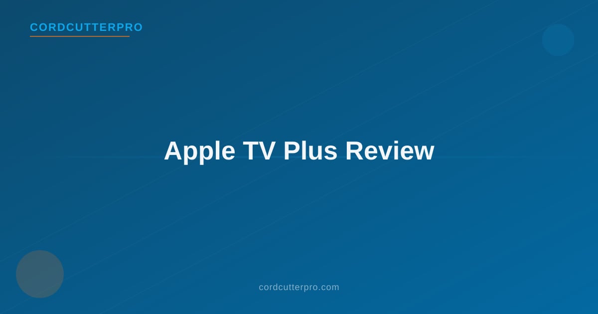 Apple TV+ interface showing original series thumbnails including Severance and The Morning Show on a living room TV