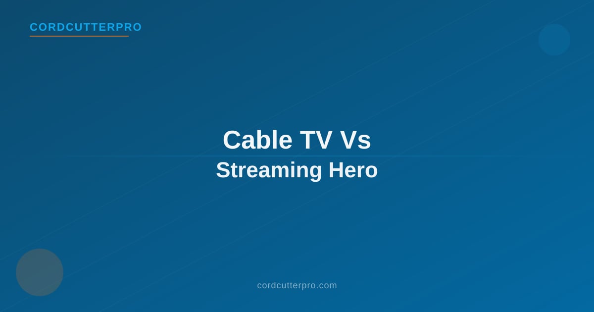 Side-by-side comparison of a cable TV set-top box and a streaming stick on a TV