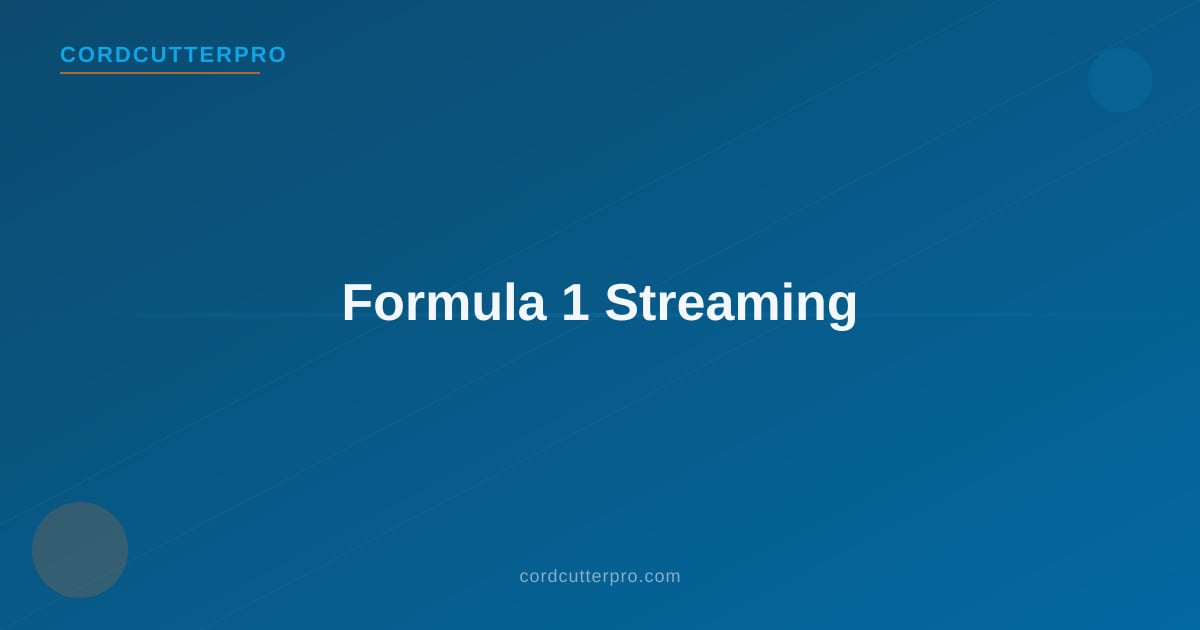 Formula 1 race streaming on a TV with a cord-cutting streaming device setup