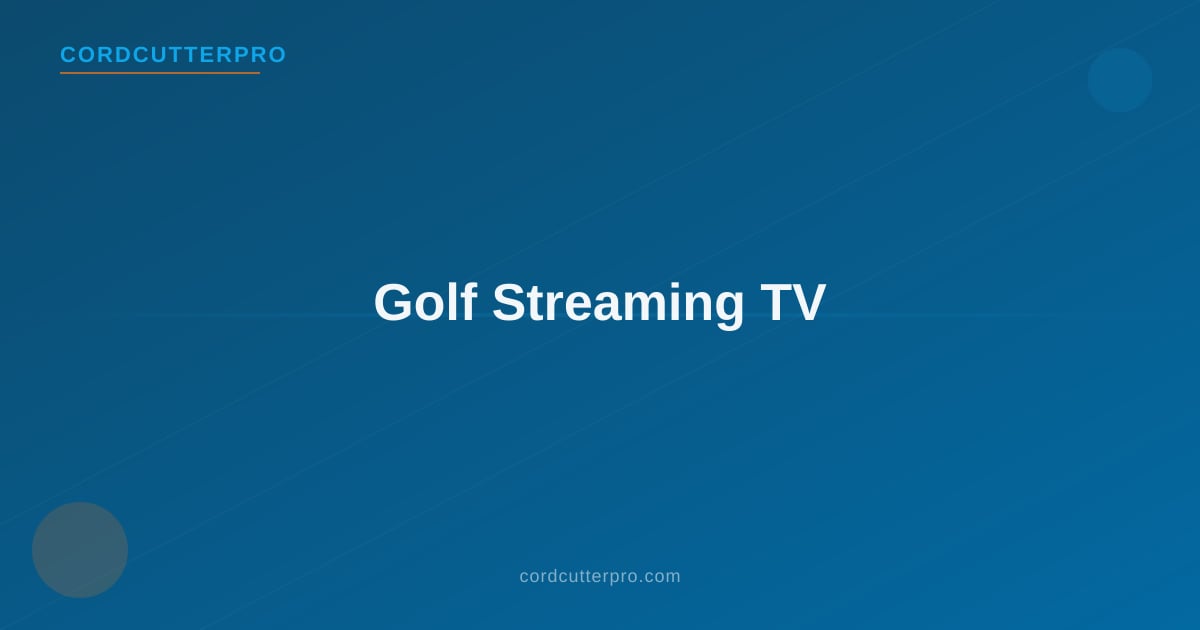 Golf fan watching Masters Tournament on a streaming TV without cable