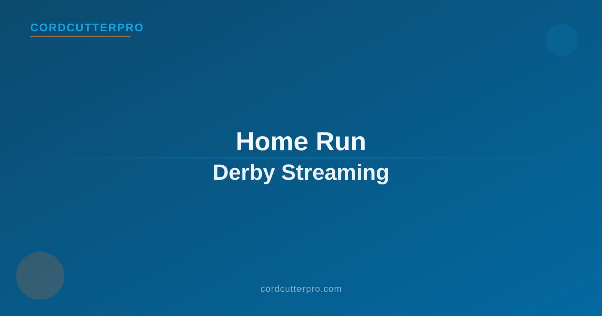 Home Run Derby streaming on a TV screen with a cord-cutting streaming device setup