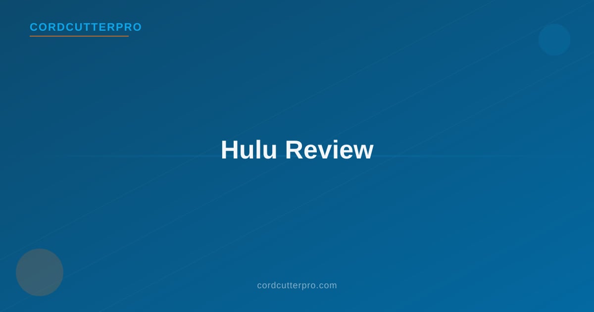 Hulu app displayed on a living room TV showing the streaming interface with on-demand content library