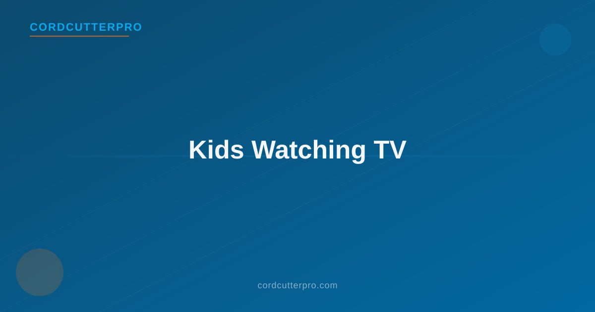 Two young children sitting on a couch watching cartoons on a TV