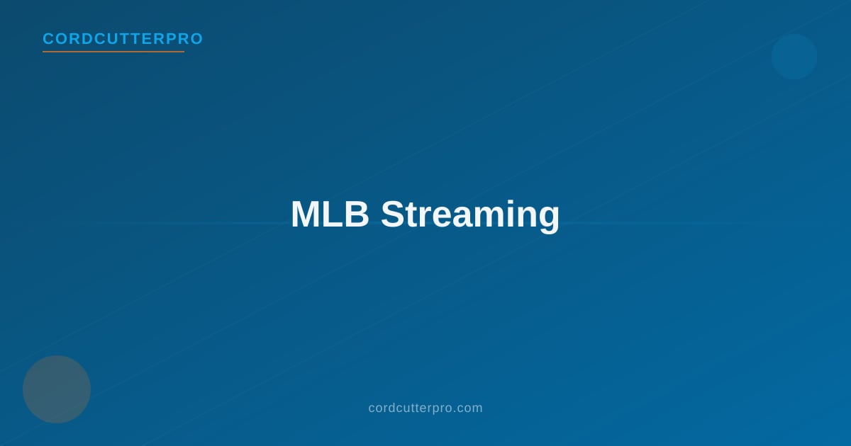 MLB baseball game streaming on a TV showing a cord-cutting setup with streaming device
