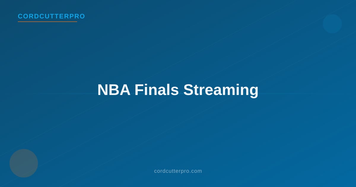 NBA Finals game streaming on a living room TV without cable