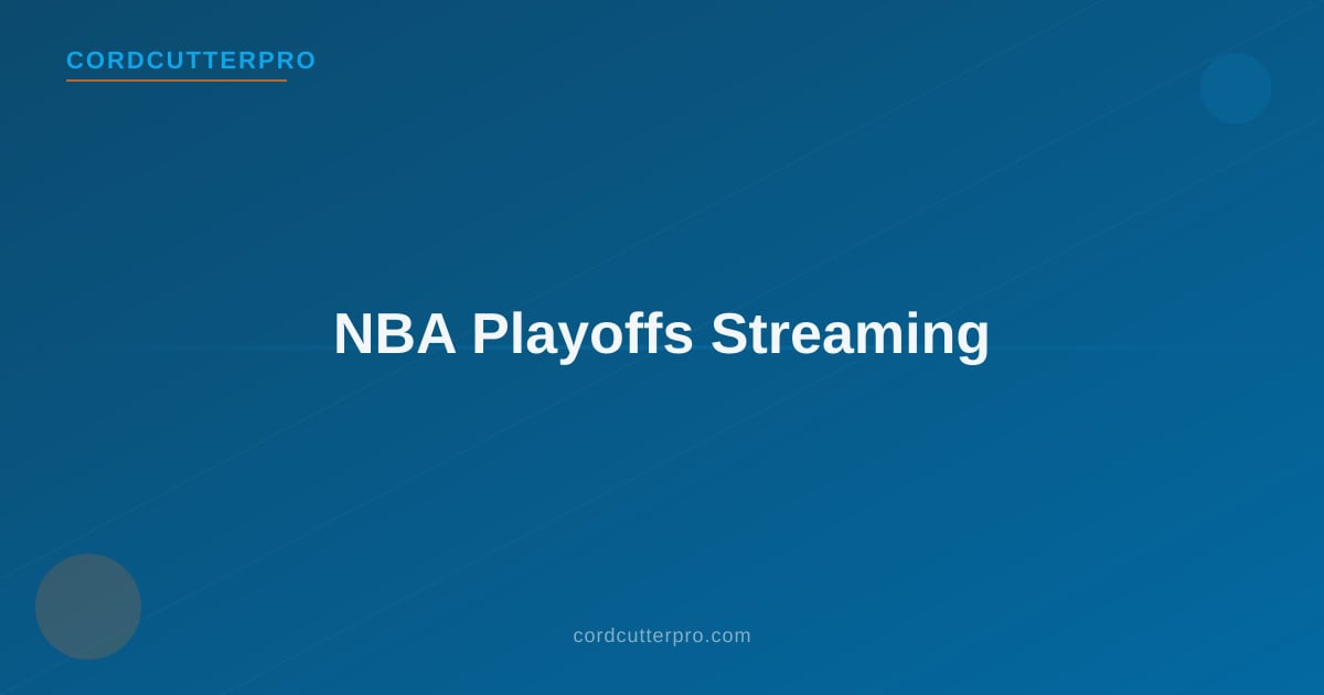 NBA playoffs game on a living room TV streaming without cable