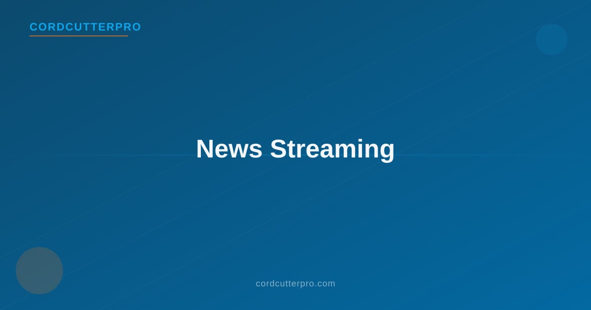 A TV showing a live news broadcast with a breaking news chyron, cord-cutting setup on a media console