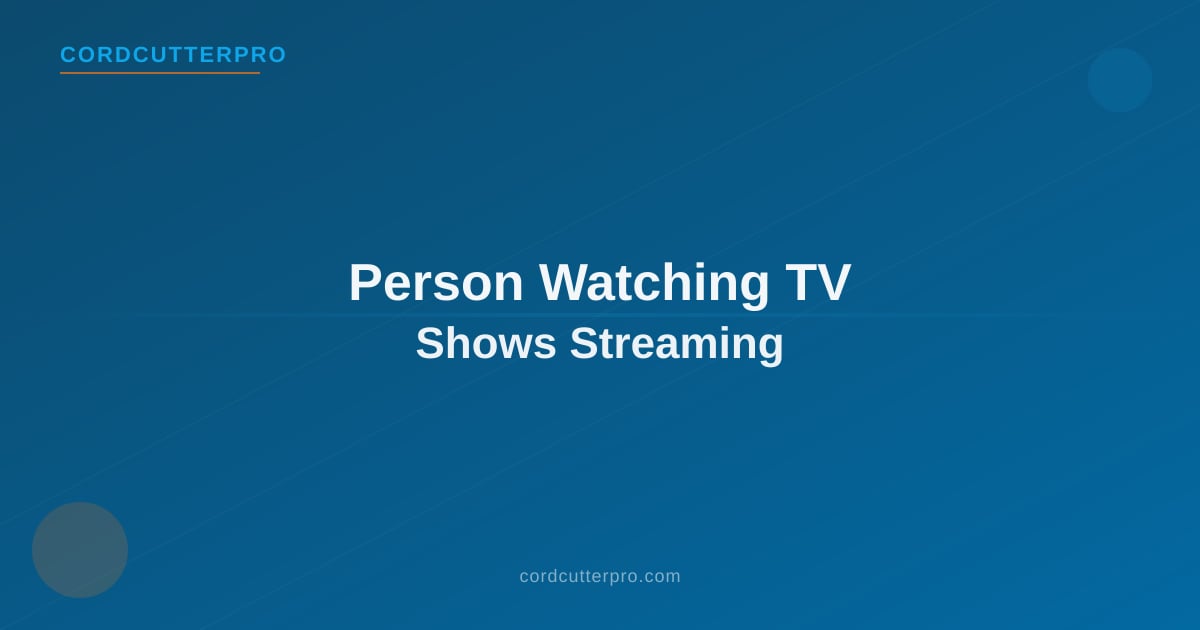 Person relaxing on a couch watching TV shows on a large screen via a streaming service