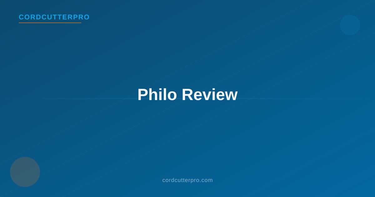 Philo streaming app interface on a TV showing the live channel guide with AMC and HGTV programming