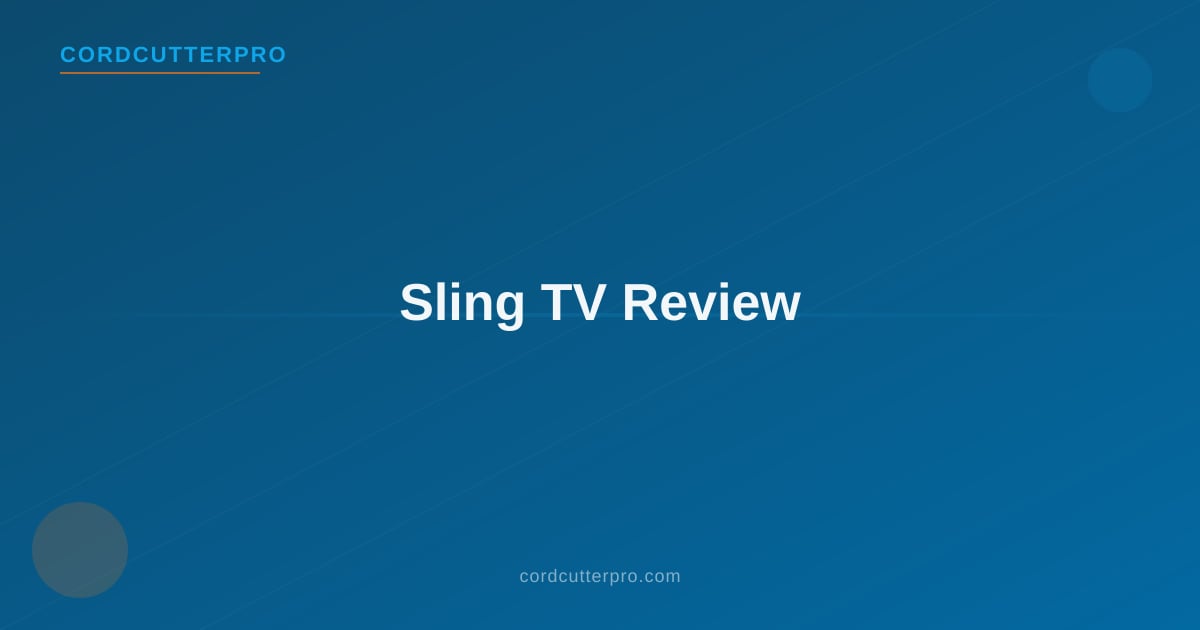 Sling TV app interface on a streaming device showing live channel guide with sports programming