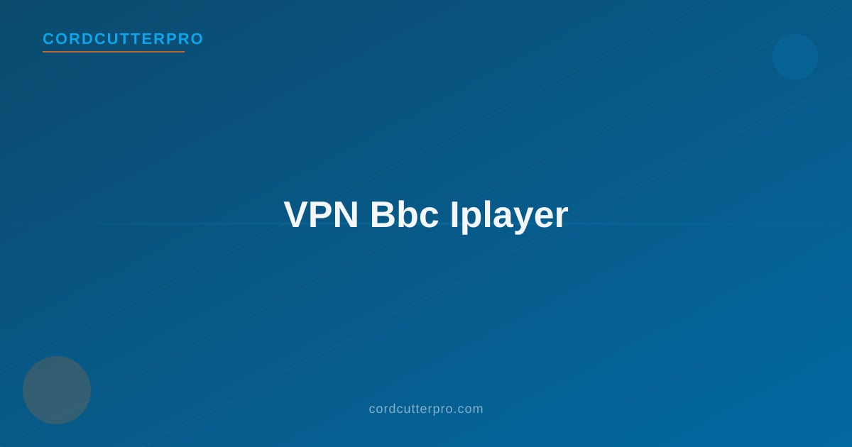 Laptop showing BBC iPlayer with a VPN app connected to a UK server